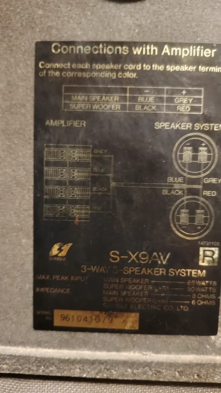 Parlante 3 vías S-X9AV con superwoofer - 3