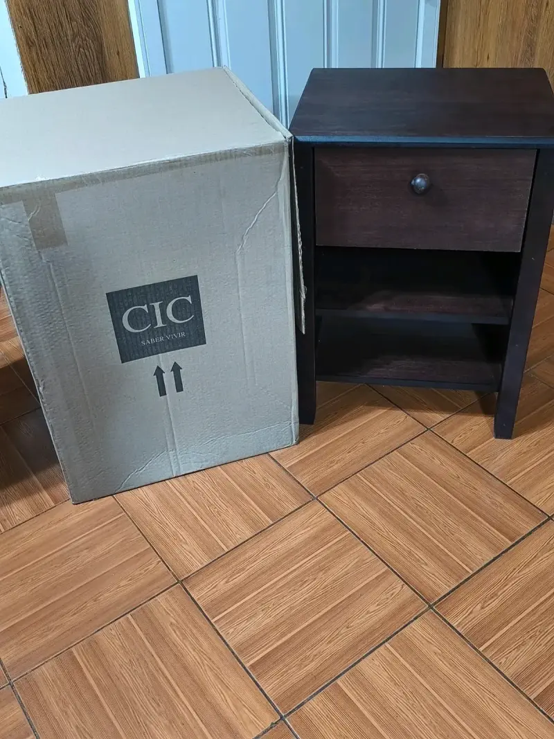 Velador CIC Torino de Madera Oscura - 1