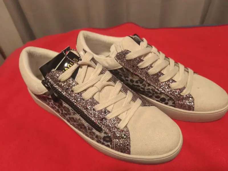 Zapatillas de Mujer con Brillo y Estampado Animal Print - 3