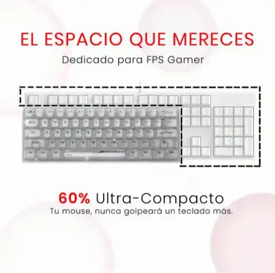 Teclado Gamer Redragon Fizz Rgb K617ct Transparent - miniatura 1