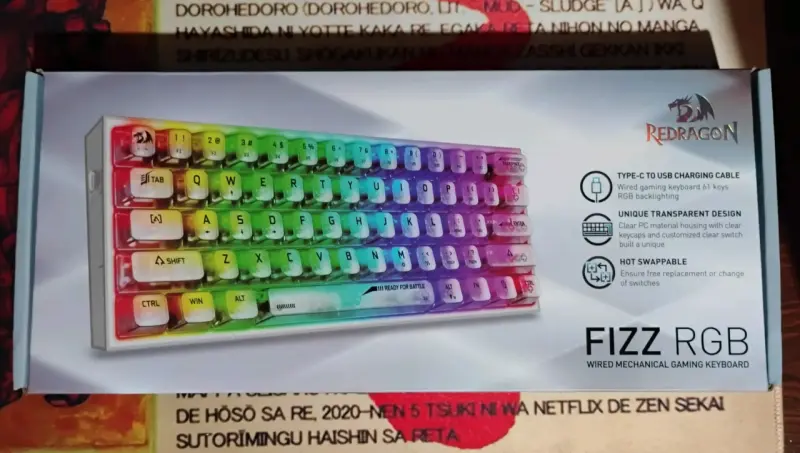 Teclado Gamer Redragon Fizz Rgb K617ct Transparent - 4