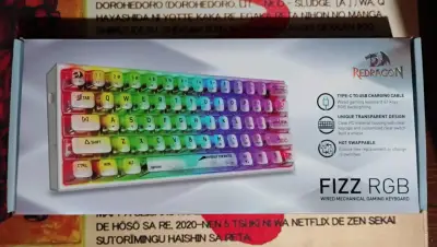 Teclado Gamer Redragon Fizz Rgb K617ct Transparent - miniatura 4