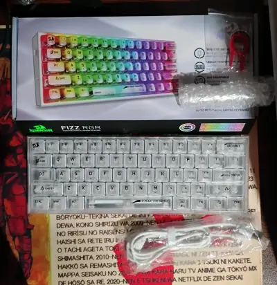 Teclado Gamer Redragon Fizz Rgb K617ct Transparent - miniatura 5
