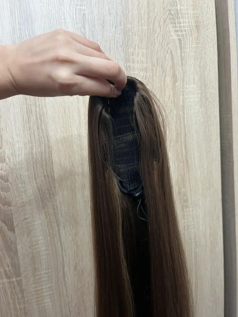 Extensión de cabello castaño largo - 3