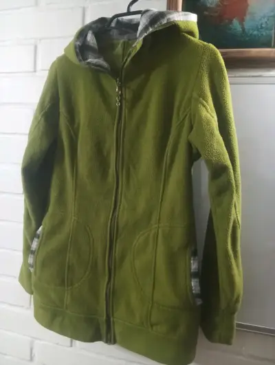 Chaqueta polar verde con capucha - miniatura 3