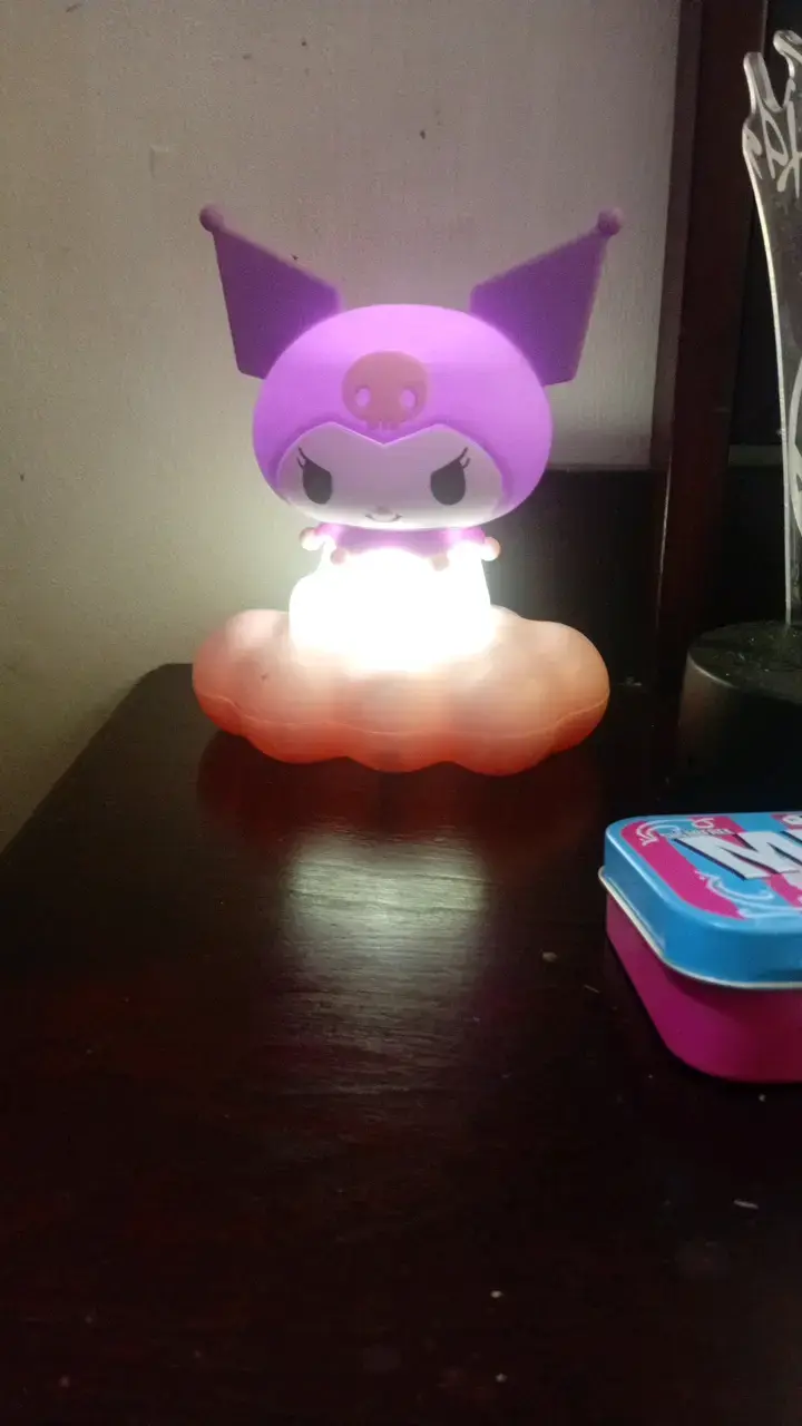 Lámpara LED de personaje morado - 1
