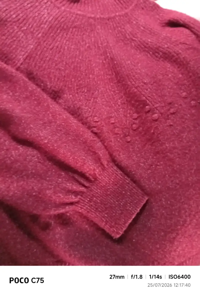 Suéter burdeos de punto suave para mujer - 2