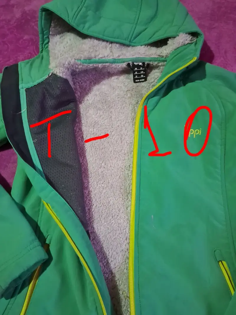 Chaqueta verde con capucha Uppii para niños - 2