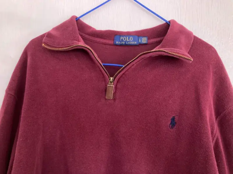 Suéter Polo Ralph Lauren burdeos con cierre - 1