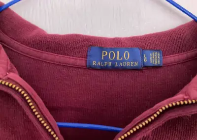 Suéter Polo Ralph Lauren burdeos con cierre - miniatura 3