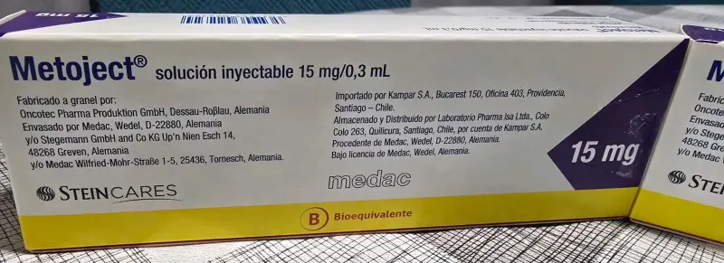 Solución inyectable Metoject 15 mg 0.3 mL - 3