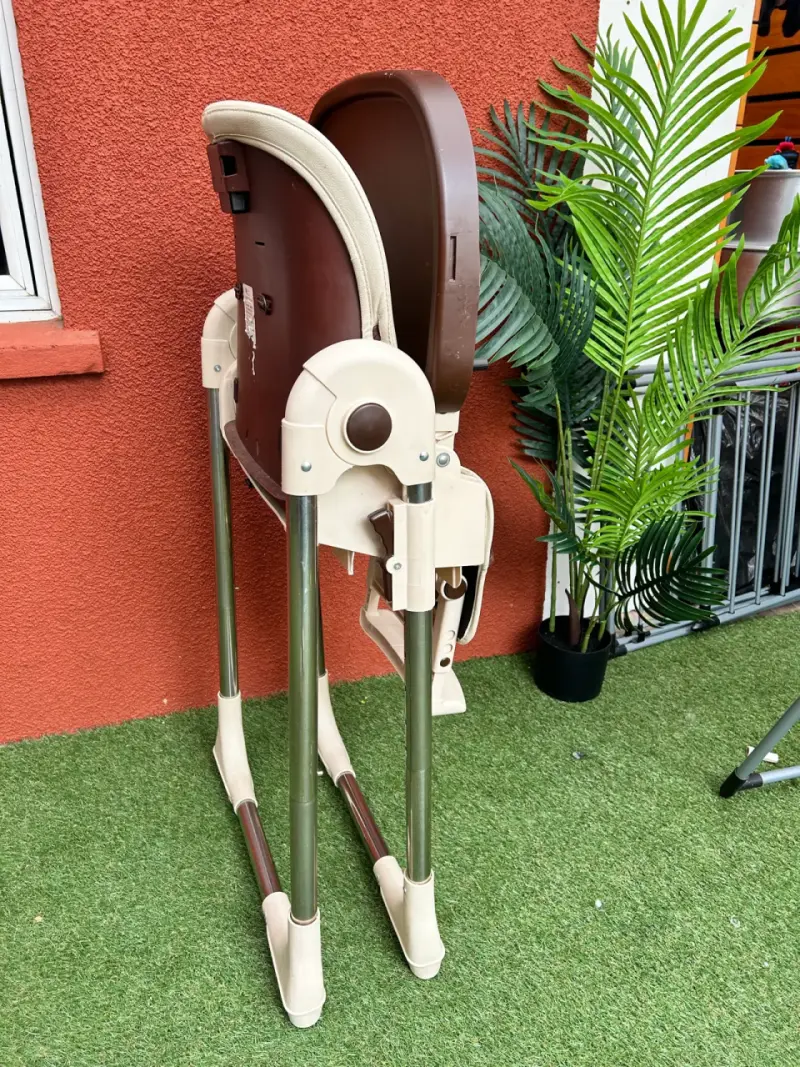 Silla de comer para bebé ajustable beige - 6