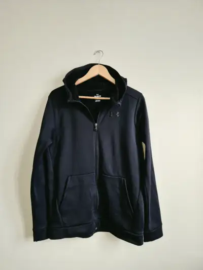 Polerón Negro Hombre Under Armour con Cierre - miniatura 2