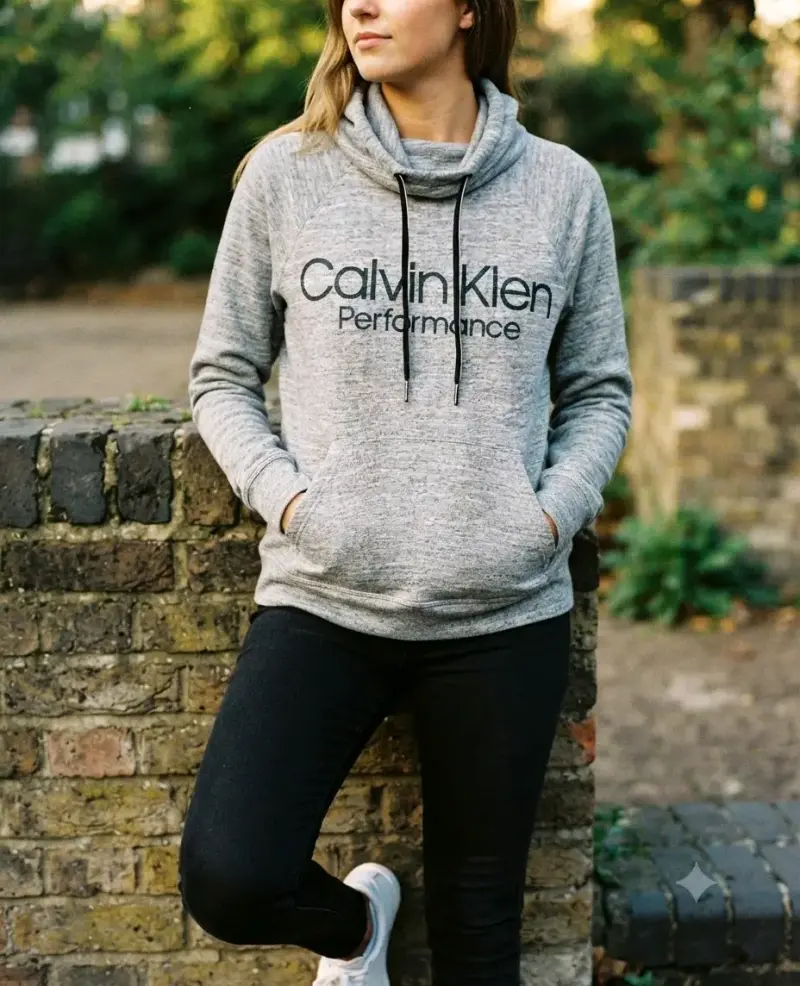 Polerón Calvin Klein Performance gris para mujer - 1