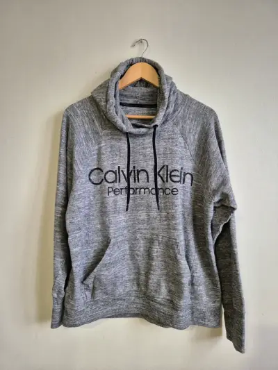 Polerón Calvin Klein Performance gris para mujer - miniatura 2