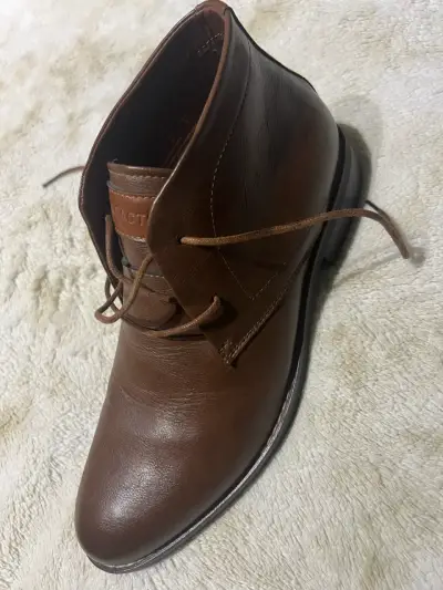 Botines de cuero marrón para hombre - miniatura 3