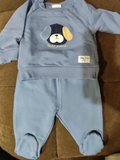 Conjunto de ropa para bebé en tonos azules - miniatura 2