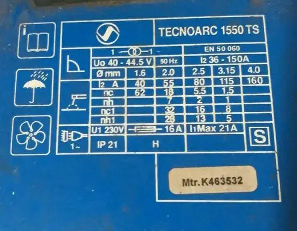 Soldadora Tecnoarc 1550TS con máscara - 2