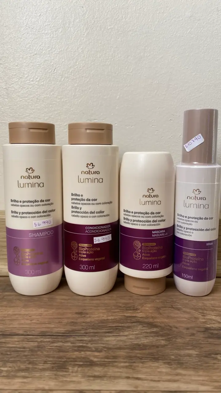 Set de Cuidado Capilar Natura Lumina Brillo