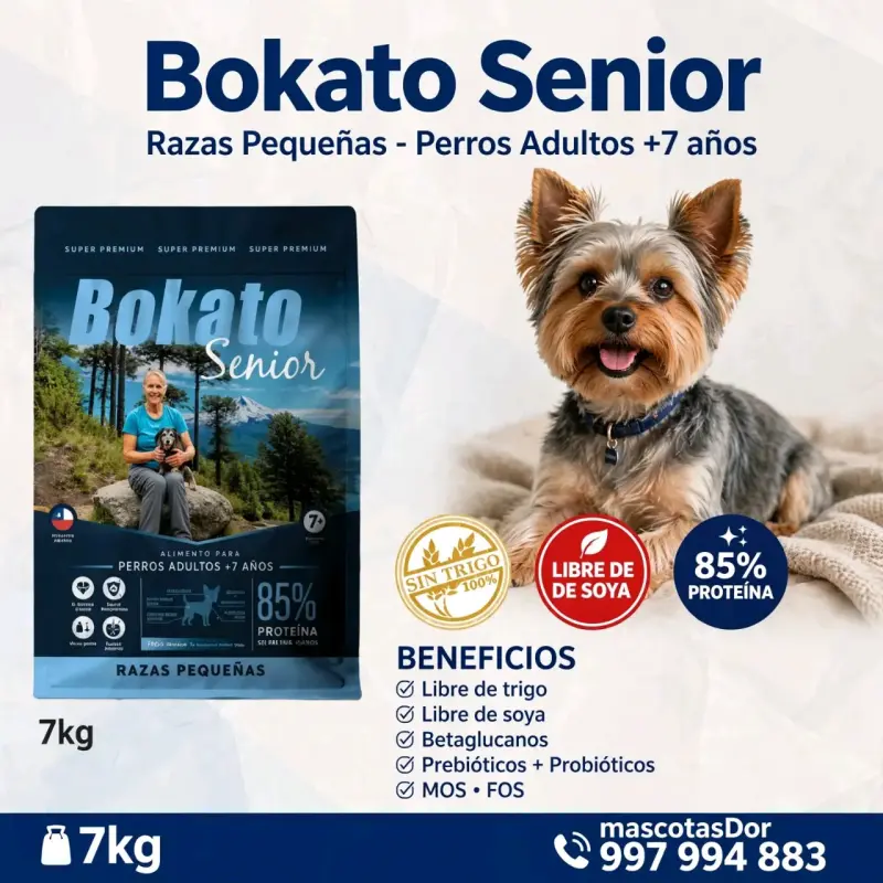 Alimento Bokato Senior para Perros Pequeños 7kg - 1