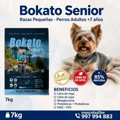 Alimento Bokato Senior para Perros Pequeños 7kg - miniatura 1