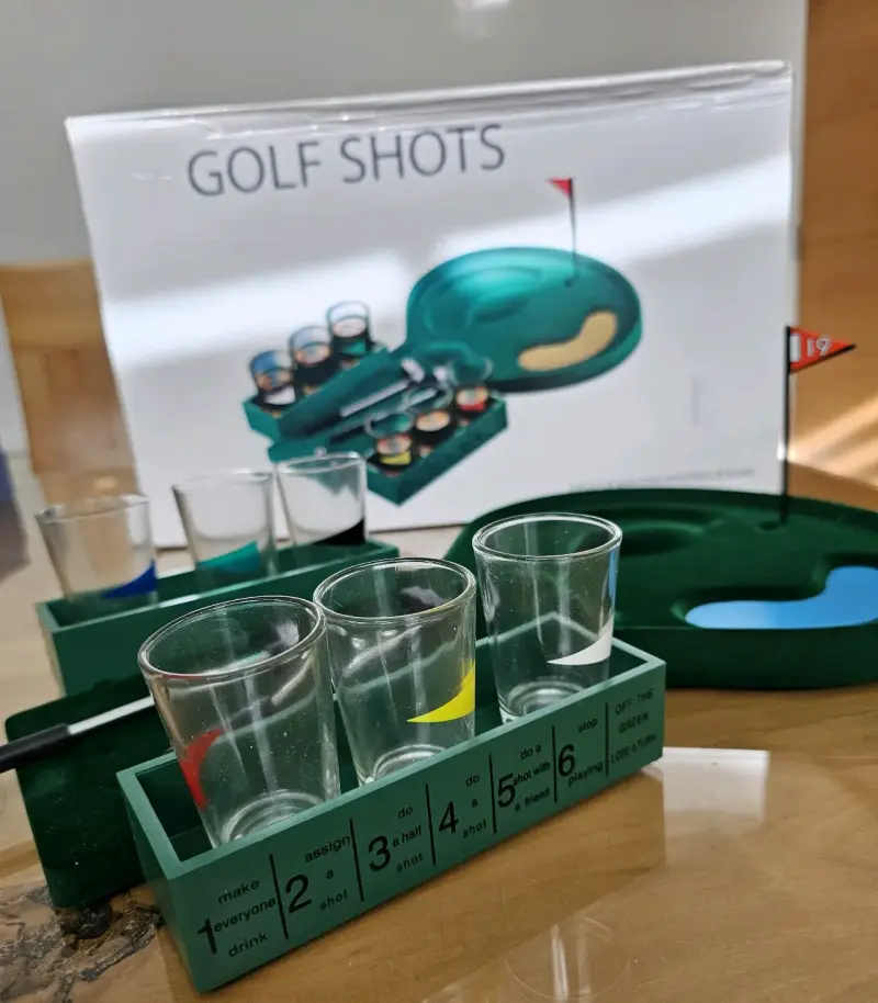 Juego de Bar Golf Shots con Vasos y Mini Palos - 2