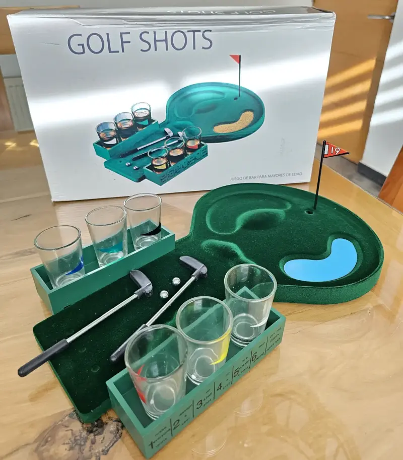 Juego de Bar Golf Shots con Vasos y Mini Palos - 3