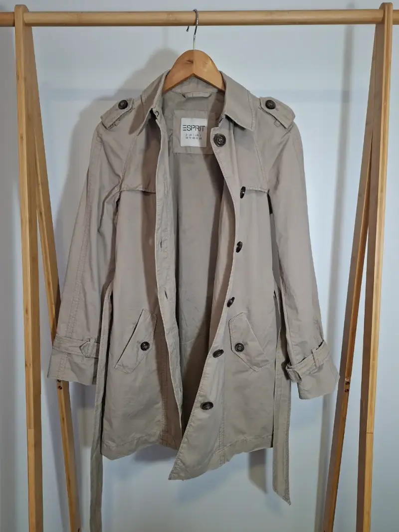 Trench coat beige Esprit con cinturón talla 36 - 1