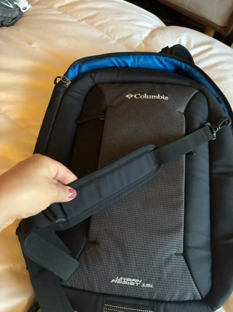 Mochila Columbia negra con compartimentos múltiples - 5