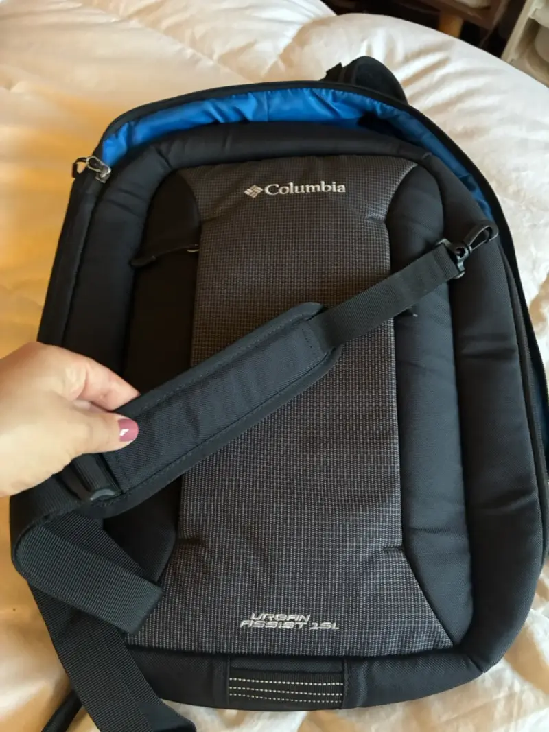 Mochila Columbia negra con compartimentos múltiples - 6