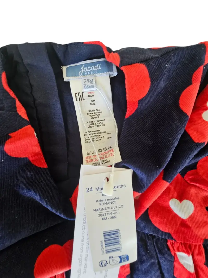 Vestido Jacadi para niña 24 m con estampado floral - 2