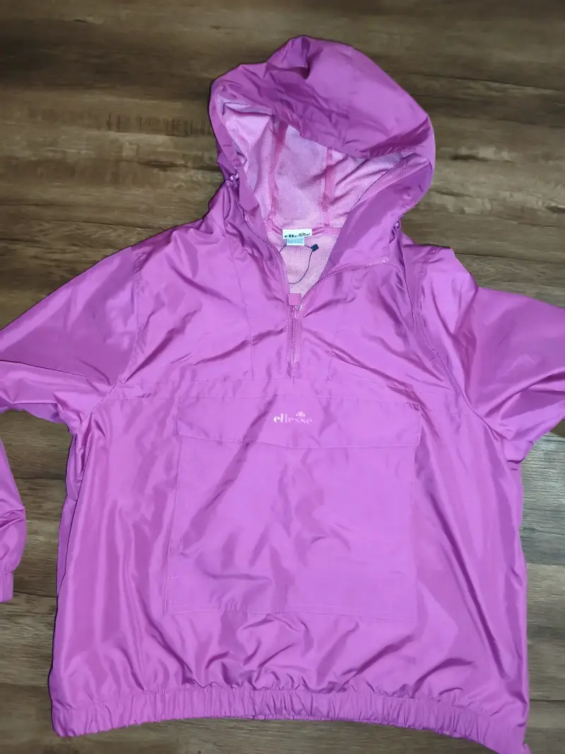 Cortaviento Rosa Ellesse con Capucha - 1