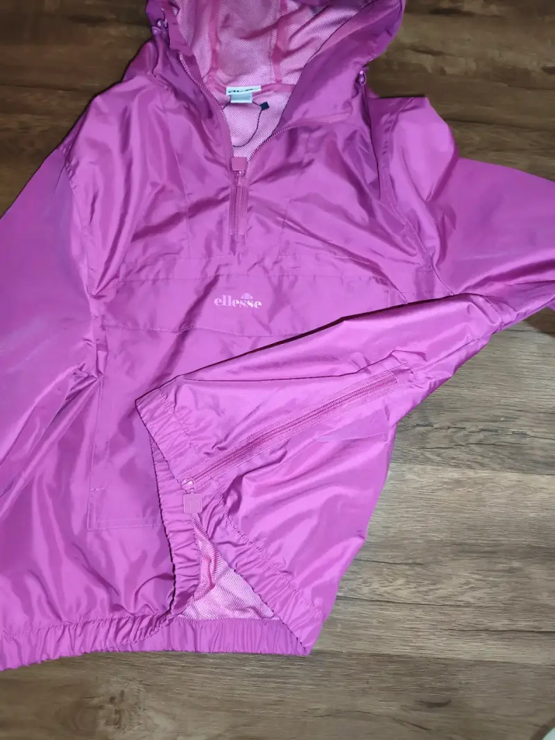 Cortaviento Rosa Ellesse con Capucha - 3