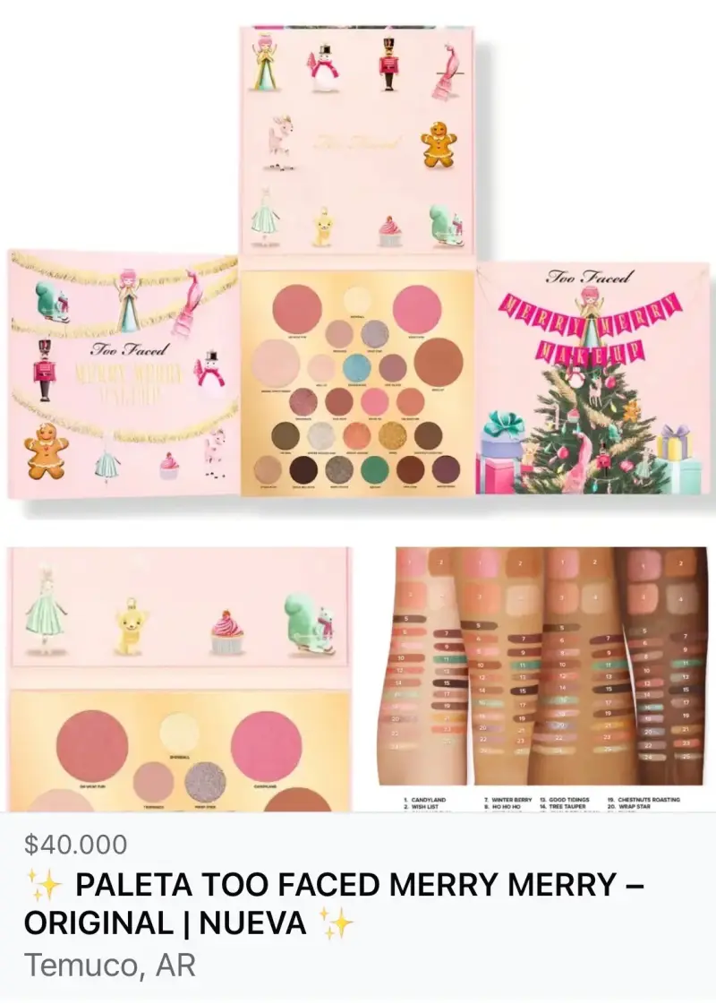 Paleta de Maquillaje Too Faced Merry Merry Nueva