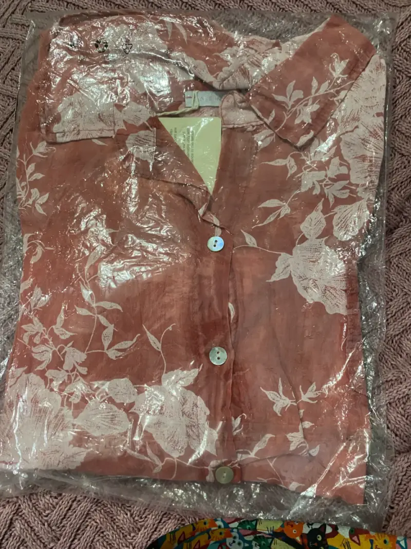 Blusa floral damasco hecha en Italia - 1
