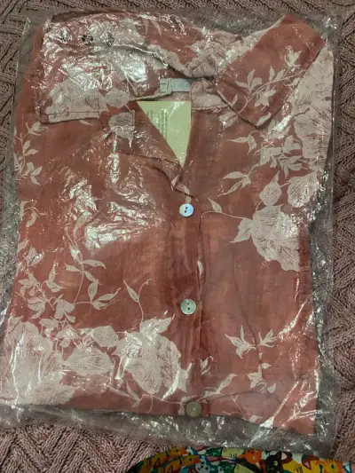Blusa floral damasco hecha en Italia - miniatura 1