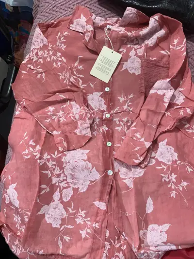 Blusa floral damasco hecha en Italia - miniatura 4