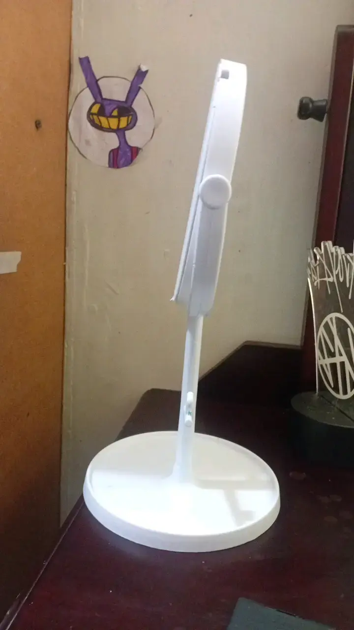 Espejo de tocador blanco con soporte - 4