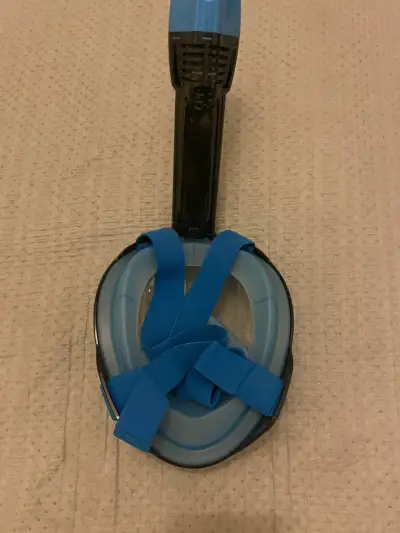 Máscara de snorkel completa Hydro azul - miniatura 4