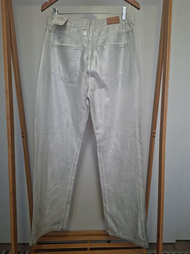 Jeans plateados Basement talla 40 NUEVOS - 3