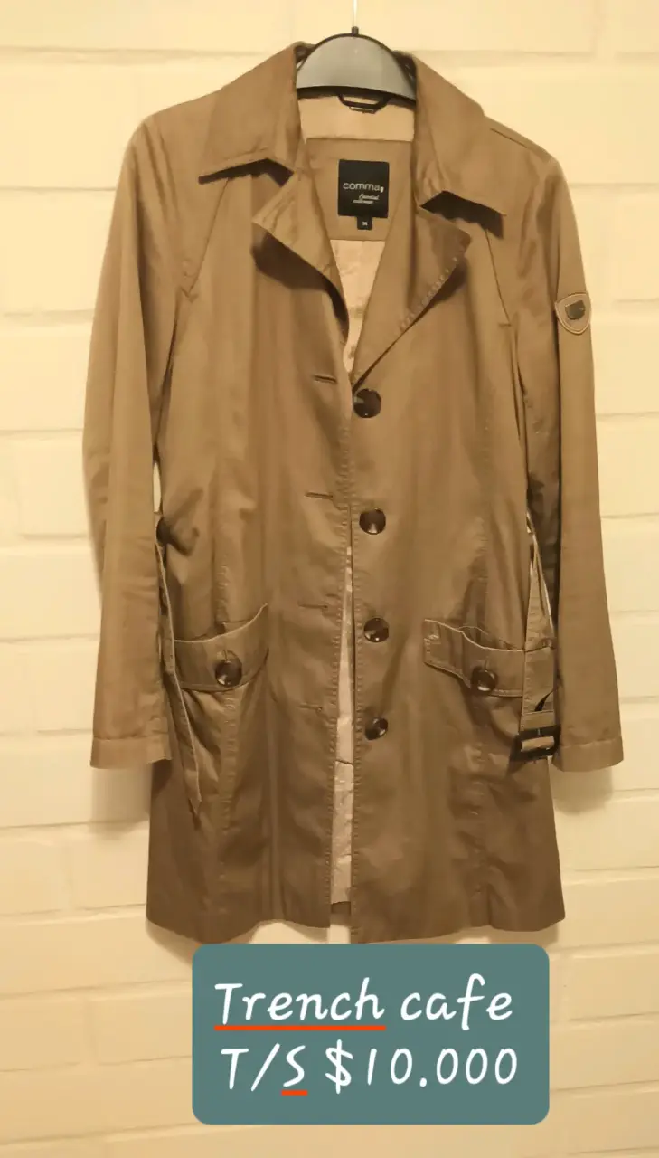 Trench coat café Comma talla M - 1
