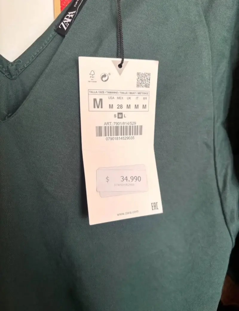 Vestido Zara. Talla M. - 2