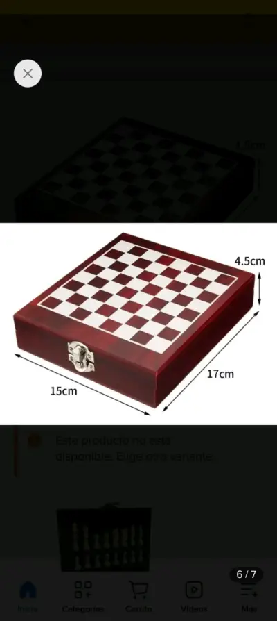 Estuche de Ajedrez y Accesorios de Vino en Madera - miniatura 3