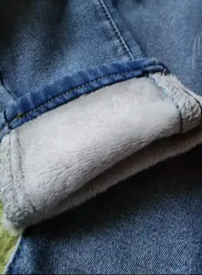 Jeans de mezclilla forrados térmicos para invierno - miniatura 3