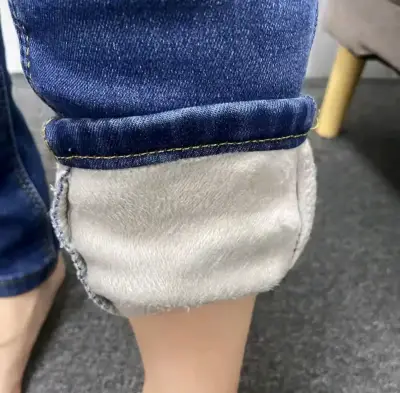 Jeans de mezclilla forrados térmicos para invierno - miniatura 4