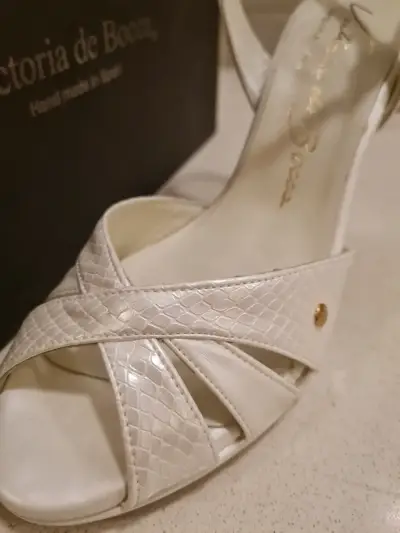 Sandalias de Tacón Blanco Victoria de Bocca - miniatura 1