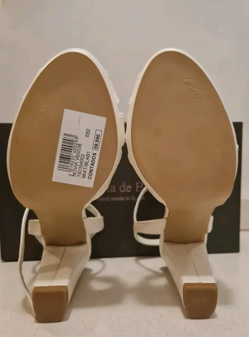 Sandalias de Tacón Blanco Victoria de Bocca - 3