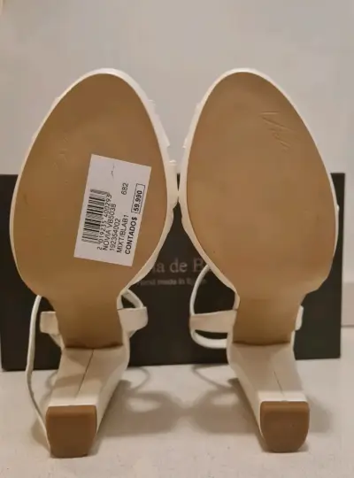 Sandalias de Tacón Blanco Victoria de Bocca - miniatura 3