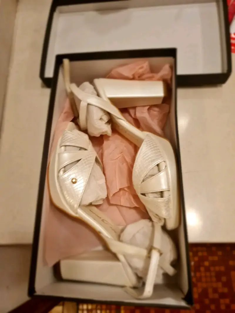 Sandalias de Tacón Blanco Victoria de Bocca - 5