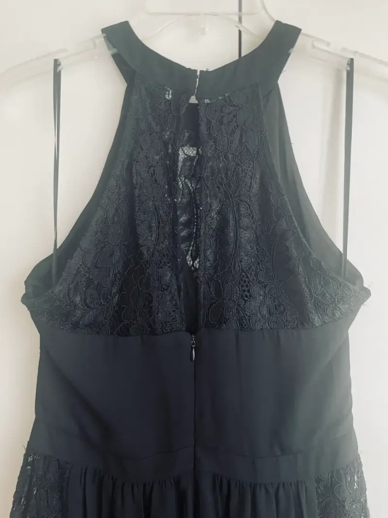 Vestido negro elegante con encaje ASH - 3